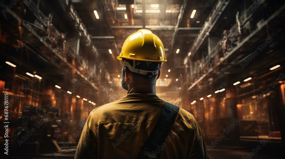 Diverse group of people at a factory, highlighting industrial work, teamwork, and the importance of skilled professionals Diverse group of people at a factory, highlighting industrial work, teamwork, and the importance of skilled professionals