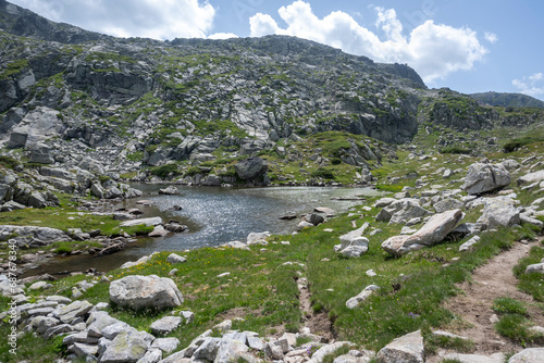 Summer Landscape of Rila Mountain near Kalin peak, Bulgaria photo