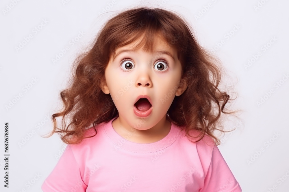 Little girl with surprised expression on her face. Perfect for capturing genuine emotions. Little girl with surprised expression on her face. Perfect for capturing genuine emotions.