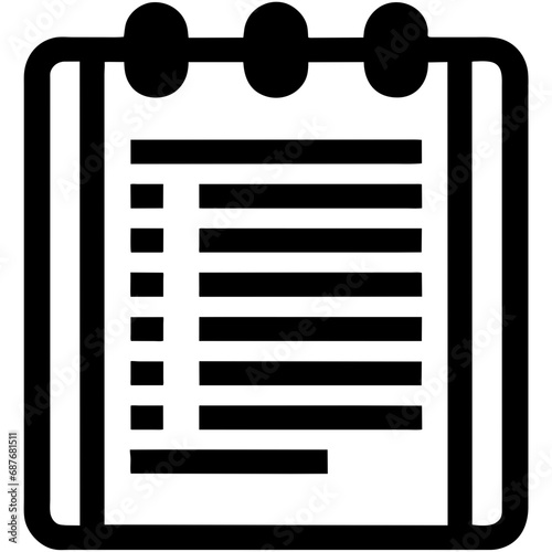 black and white clipboard