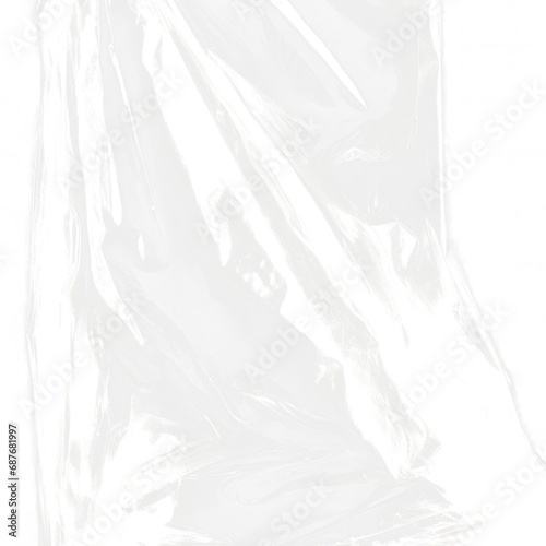 Plastic wrap texture overlay effect. Polyethylene packaging for vinyl or cd cover. Shrink crumpled plastic sleeve, vector mockup illustration. photo