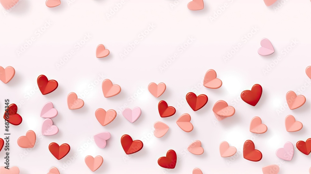 Valentine's Day background mockup featuring small hearts seamlessly arranged, an ideal setting for placing a digital product mockup or as a background for text. SEAMLESS PATTERN. SEAMLESS WALLPAPER.