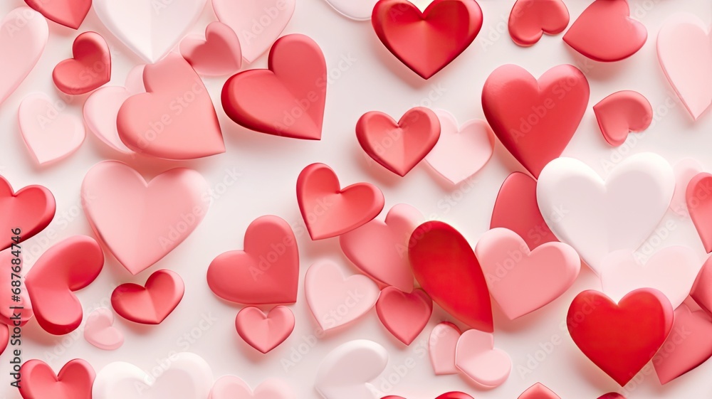 Valentine's Day background mockup featuring small hearts seamlessly arranged, an ideal setting for placing a digital product mockup or as a background for text. SEAMLESS PATTERN. SEAMLESS WALLPAPER.