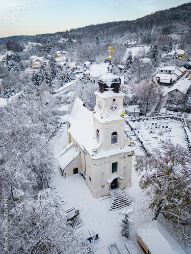 Bisamberg in the Weinviertel region in Austria during winter. © mdworschak