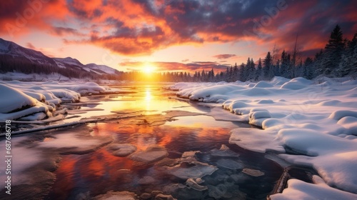  a very pretty picture of winter landscape 