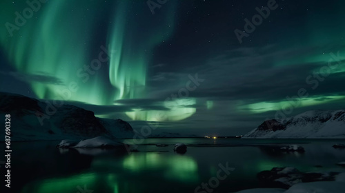 Northern Lights Spectacle: Witness the Mesmerizing Dance of Aurora Borealis in Scandinavian Skies © 47Media
