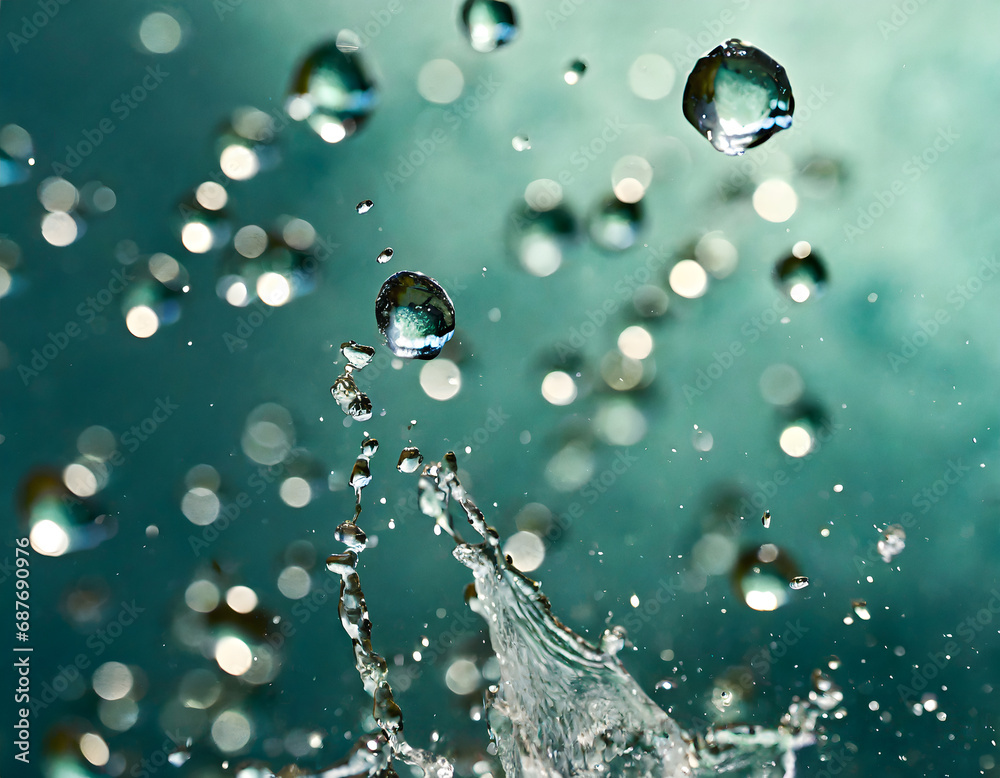 custom made wallpaper toronto digitalWater drop splash freeze frame in clear water