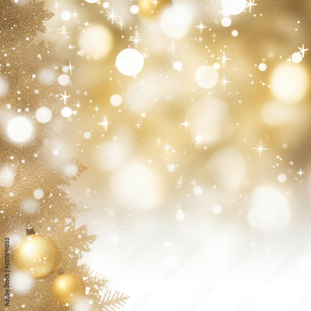 Blurred winter landscape with snowflakes and fir trees branches covered with frost wonderland, bokeh light, decorative balls. Winter mood. Snow covered branches in winter. AI Generative Blurred winter landscape with snowflakes and fir trees branches covered with frost wonderland, bokeh light, decorative balls. Winter mood. Snow covered branches in winter. AI Generative