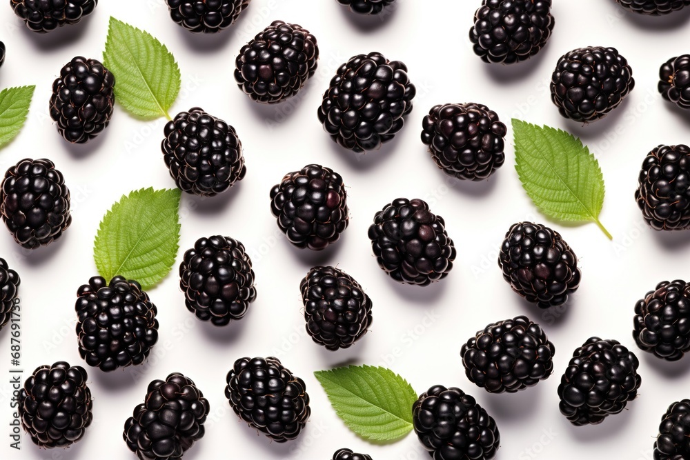 Texture of ripe blackberries. Top view Texture of ripe blackberries. Top view