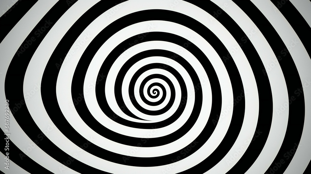 Fototapeta premium An optical illusion-themed illustration, with a spiral and hypnotic pattern, creating a visually engaging and mesmerizing effect