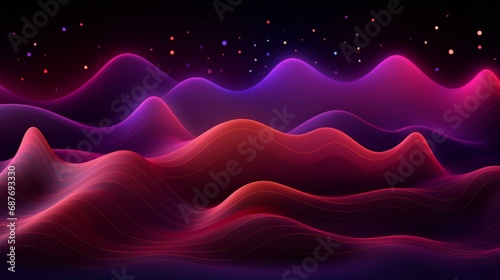 Abstract Design Background. Wave Illustration with Futuristic Graphic Lines and Digital Concept