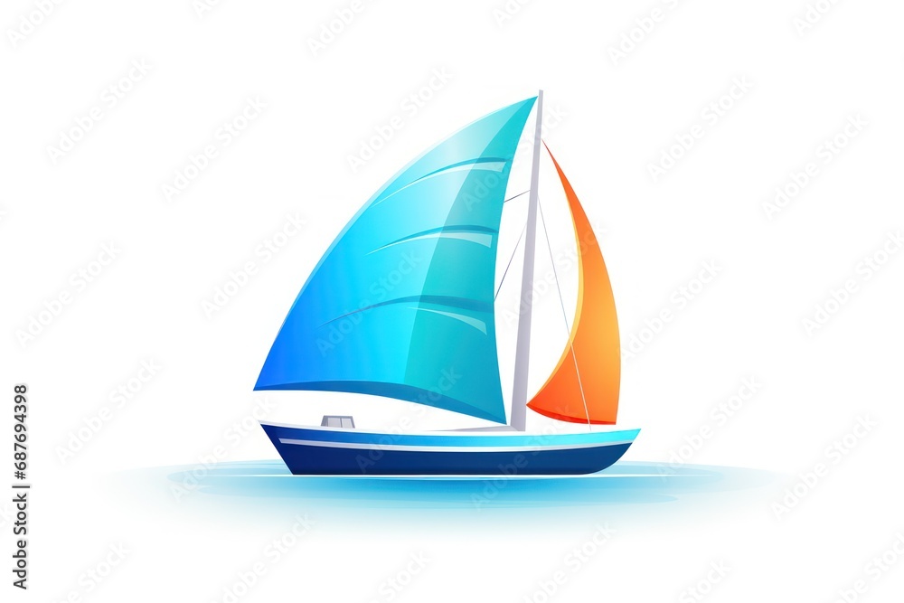 Sailing icon on white background