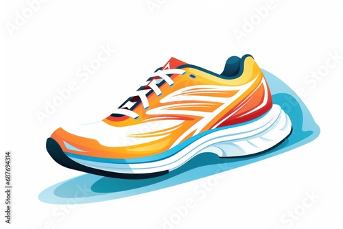 Running Shoes icon on white background 