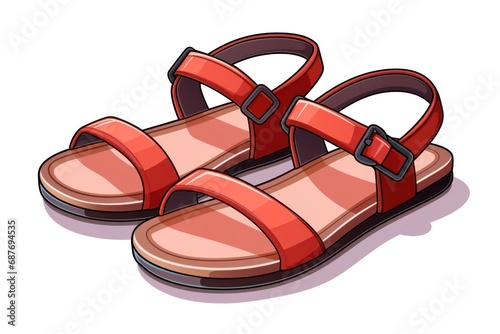Sandals icon on white background 