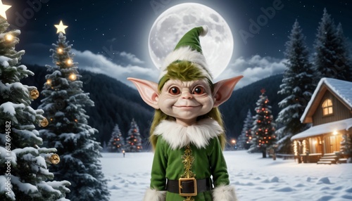 Santas elf, cristmas girl