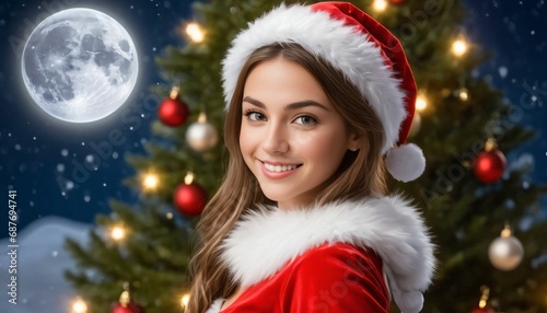 Santas elf, cristmas girl