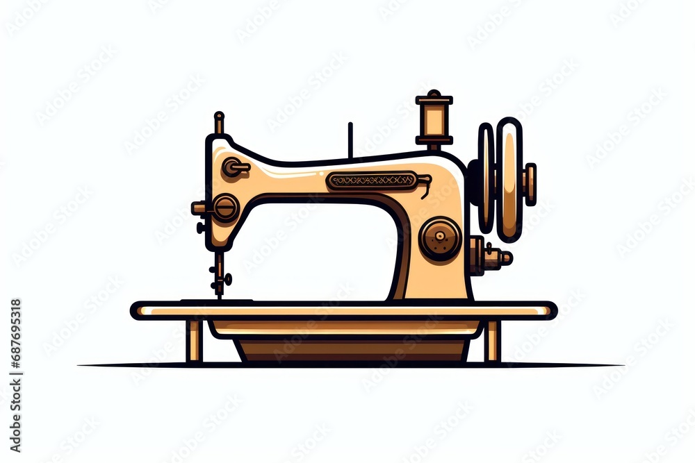 Sewing Machine icon on white background 