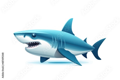 Shark icon on white background