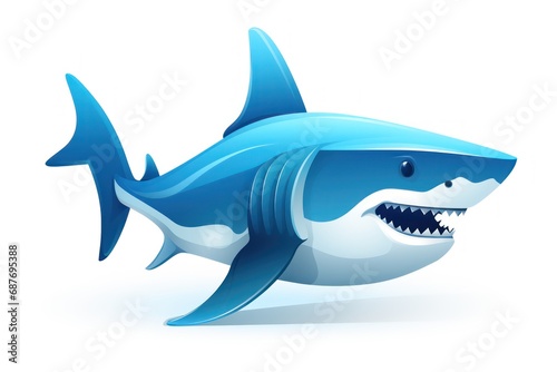 Shark icon on white background 