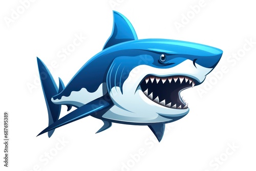 Shark icon on white background 