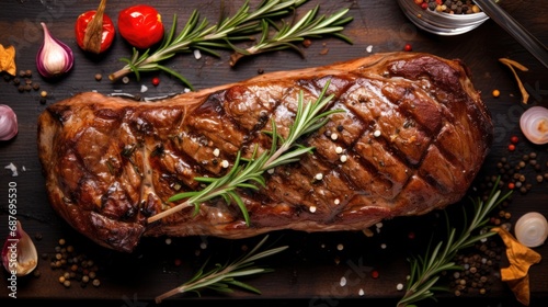 Beef juicy cooked steak UHD wallpaper