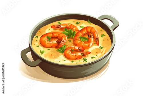 Shrimp and Grits icon on white background  © GalleryGlider