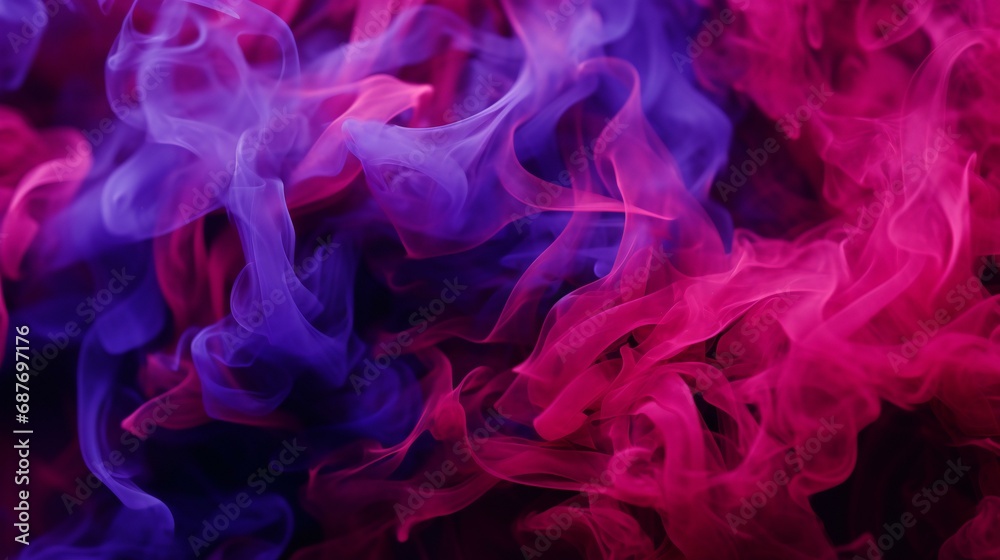 An abstract image featuring colorful smoke, creating a vibrant and dynamic composition with a touch of fantasy