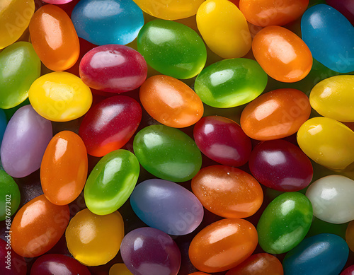 Full frame shot of jellybeans photo