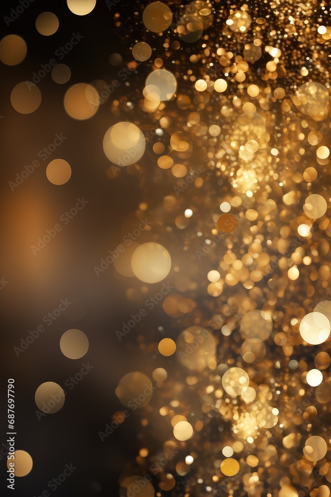 Abstract Christmas golden background with effect bokeh for design. Cover Abstract Christmas golden background with effect bokeh for design. Cover