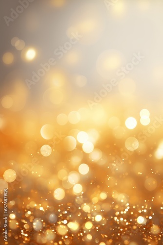 Abstract Christmas golden background with effect bokeh for design. Cover