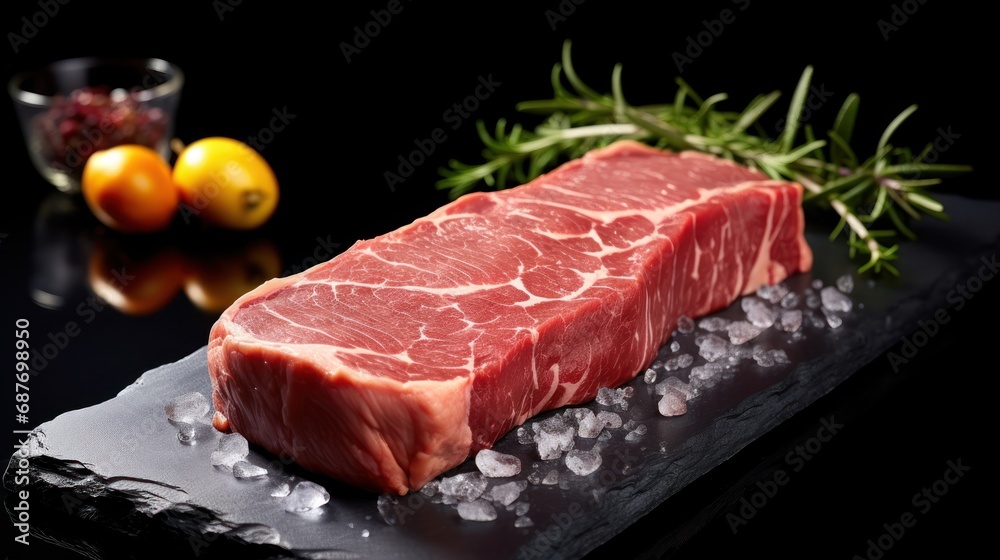 Blade steak on stone board UHD wallpaper
