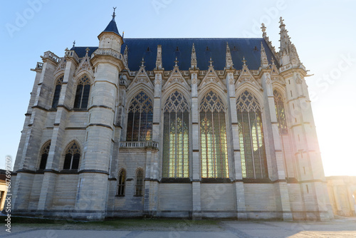The Sainte-Chapelle is a Gothic royal chapel within the fortifications of the Vincennes castle