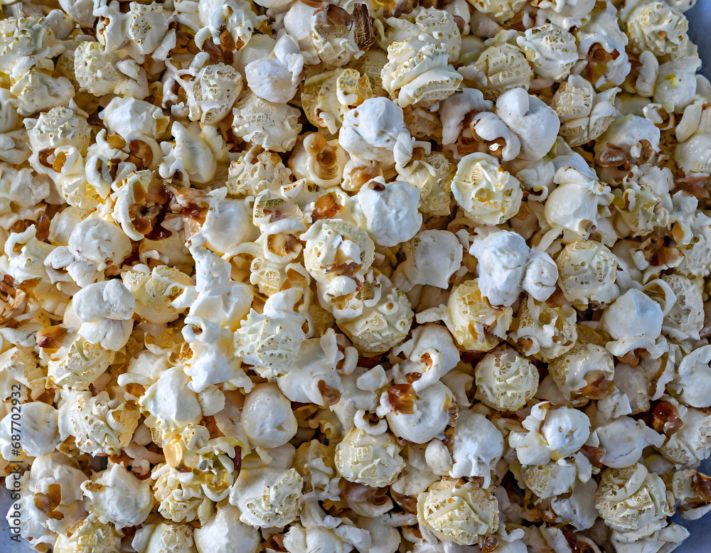 Full frame shot of popcorn Full frame shot of popcorn