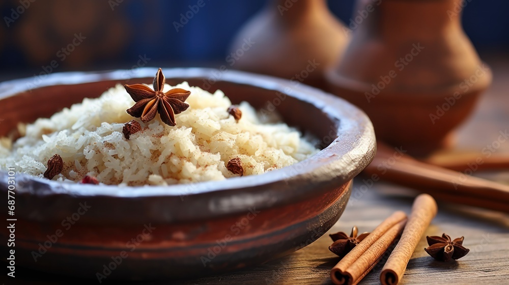 Bowl of tasty semoline porridge with nuts UHD wallpaper Bowl of tasty semoline porridge with nuts UHD wallpaper