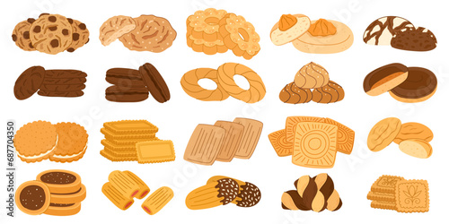 Delightful Assortment Of Cookies, A Tempting Medley Of Flavors And Shapes, Awaits Indulgence On A Festive Platter