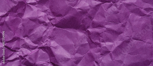 Abstract Background from Crumpled Purple Paper, Violet Paper Close-up