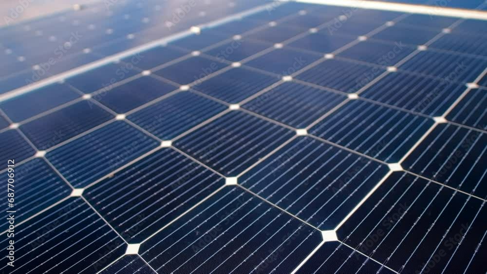 Aerial drone view of blue solar panels installed on a high efficient energy factory roof Aerial drone view of blue solar panels installed on a high efficient energy factory roof