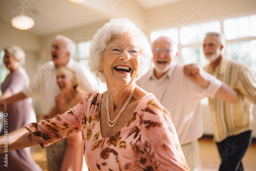 Energetic Seniors: Joyful Dance and Laughter in Active Retirement
