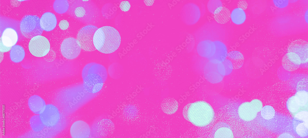 Pink widescreen bokeh background for seasonal, holidays, celebrations and various design works