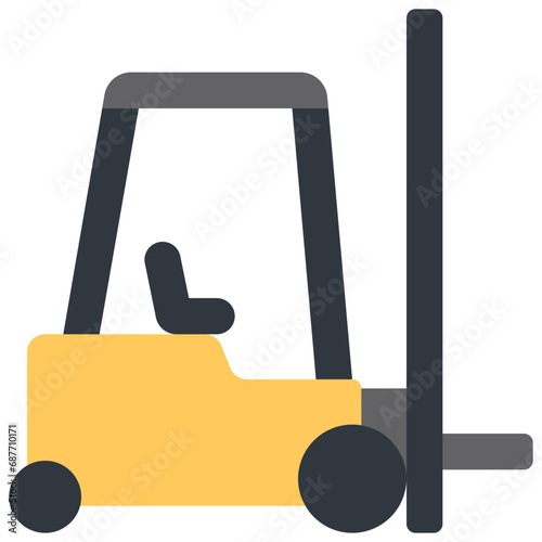 Warehouse Forklift Vehicle Icon