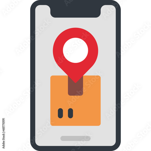 Mobile Parcel Tracking Icon