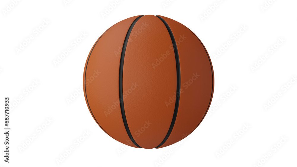 Classic basketball ball isolated on white and transparent background. Basketball concept. 3D render Classic basketball ball isolated on white and transparent background. Basketball concept. 3D render