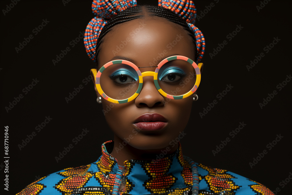 an 20 Year old nigerian girl wearing big eyeglasses. africanwoman. an 20 Year old nigerian girl wearing big eyeglasses. africanwoman.