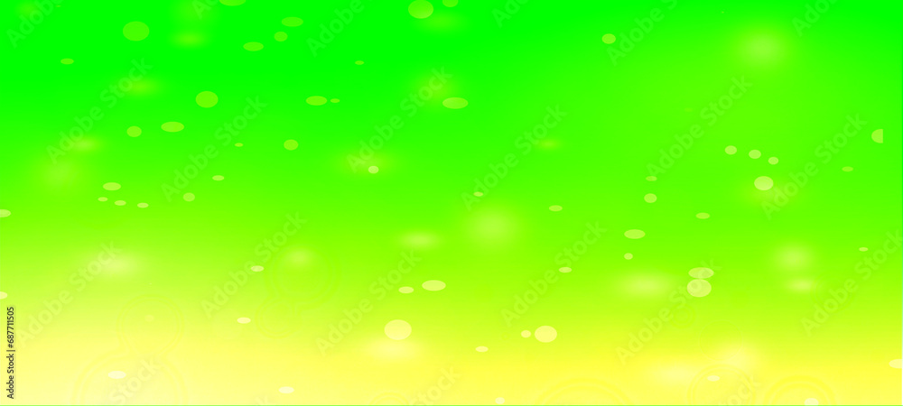 Fototapeta premium Green widescreen bokeh background for seasonal, holidays, celebrations and various design works