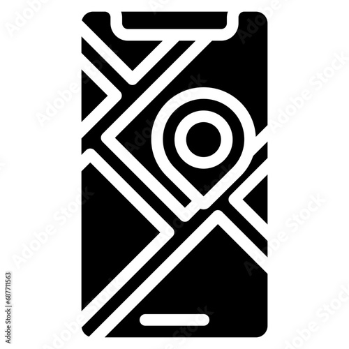 Mobile Phone Maps Icon