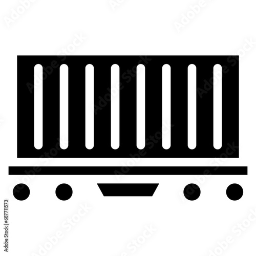 Freight Train Container Icon