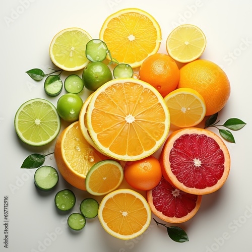 Citrus fruit 3d isolated UHD wallpaper