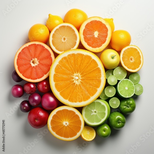 Citrus fruit 3d isolated UHD wallpaper