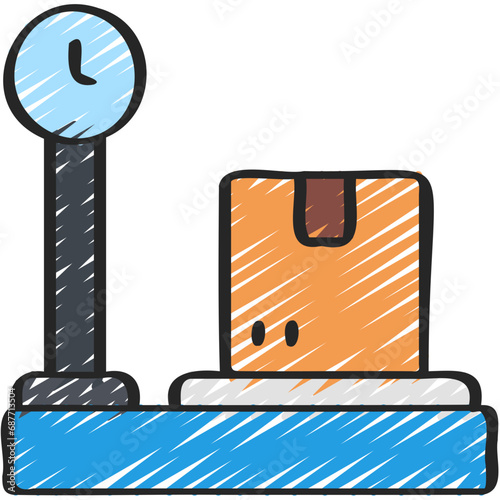 Parcel Weighing Machine Icon