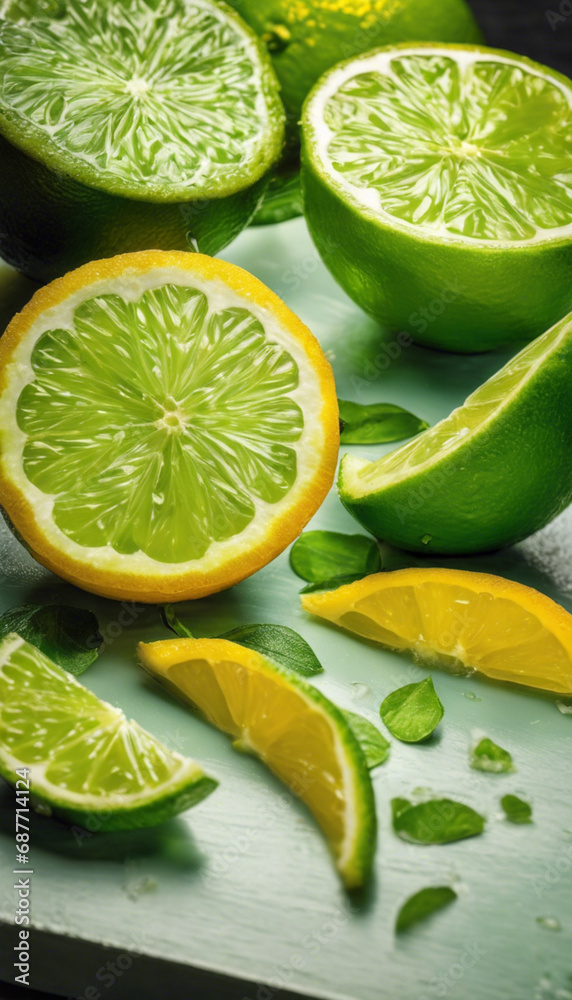 lime on wooden background lime on wooden background
